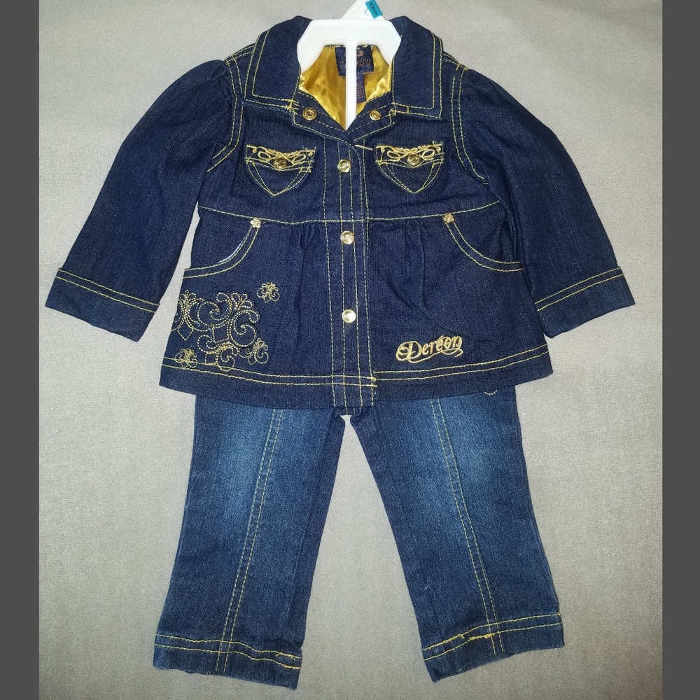 House of Dereon Infant Jean Jackets Set